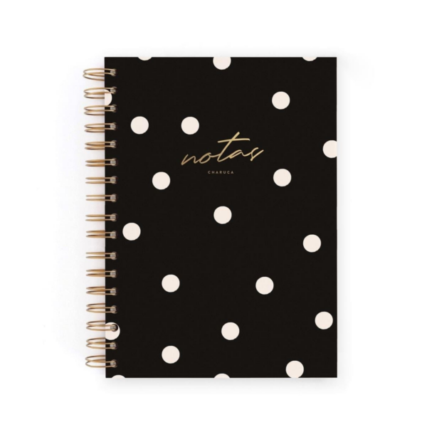 CUADERNO A5 NEGRO PUNTOS