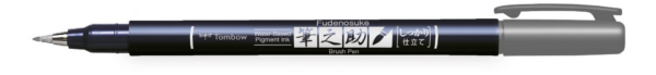 ROTULADOR TOMBOW FUDENOSUKE GRIS - Imagen 2