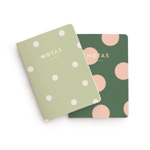 SET DE 2 LIBRETAS DE BOLSILLO.MATCHA Y BOSQUE