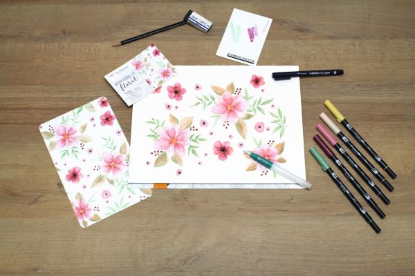 SET ROTULADORES TOMBOW FLORAL - Imagen 4