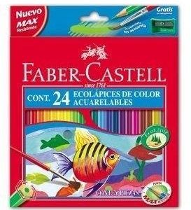 SET 24 LÁPICES COLORES ACUARELABLES FABER CASTELL