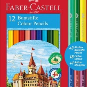 SET LÁPICES COLOREAR HEXAGONALES FABER CASTELL