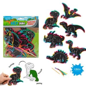 BLISTER DINOSAURIO PARA RASPAR Y COLOREAR