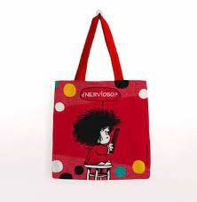 BOLSA ALGODÓN MEDIANA MAFALDA NERVIOSO