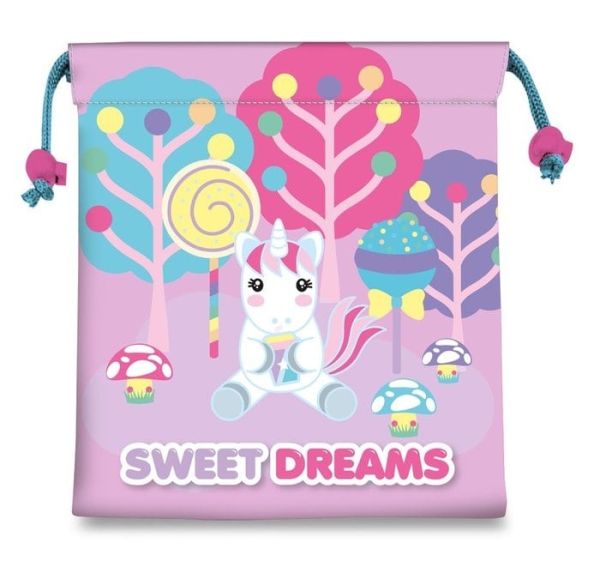 BOLSA SACO DE MERIENDA SWEET DREAMS UNICORNIO