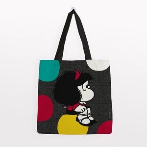 BOLSA ALGODÓN MAFALDA GRANDE -SOBRE PELOTA