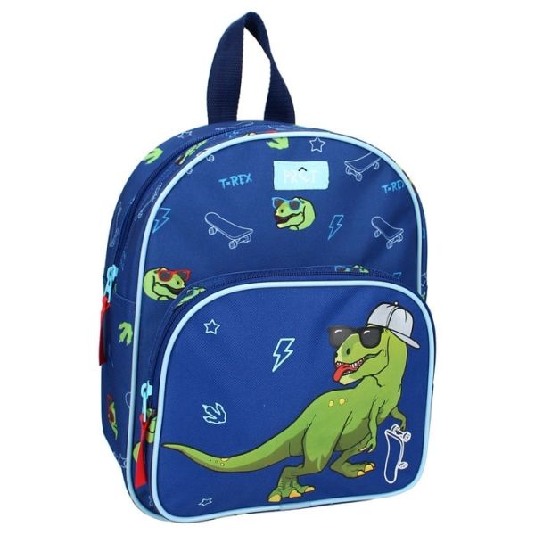 MOCHILA INFANTIL 2 BOLSILLOS DINOSAURIO PRET. GET.