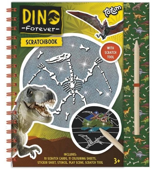 CUADERNO DE RASCAR DINOSAURIOS CON ANILLAS