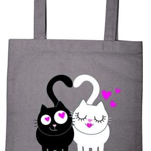 BOLSA TELA ED GATOS LOVE