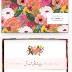 JULIET ROSE FLORAL STATIONERY SET