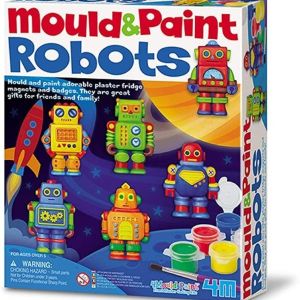 JUEGO MOLDEA Y PINTA ROBOTS