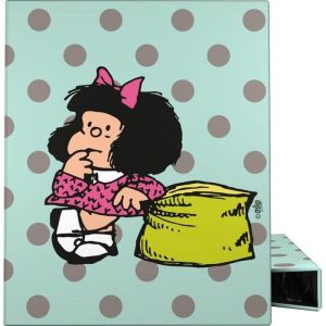 CARPETA A4 FORRADA 4 ANILLAS MAFALDA DOTS