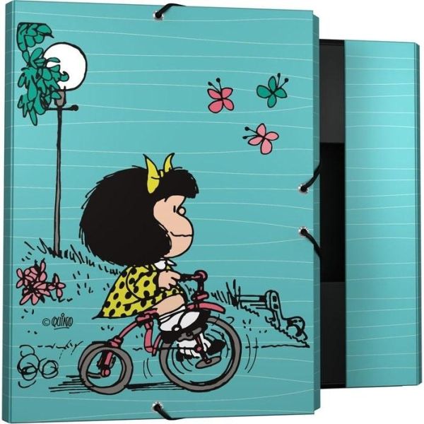 CARPETA 3 SOLAPAS MAFALDA BICI