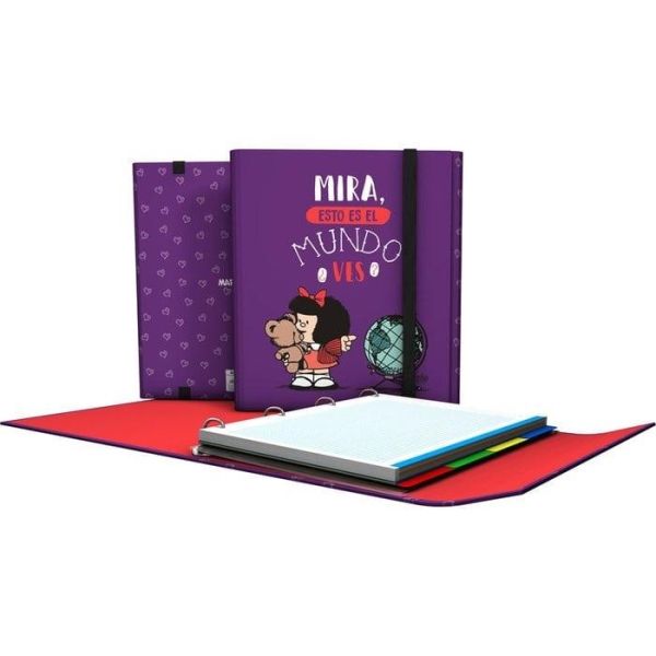 CARPEBOOK ANILLAS A4 MAFALDA MUNDO