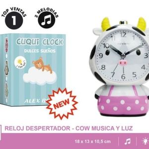 RELOJ DESPERTADOR CON MÚSICA VACA