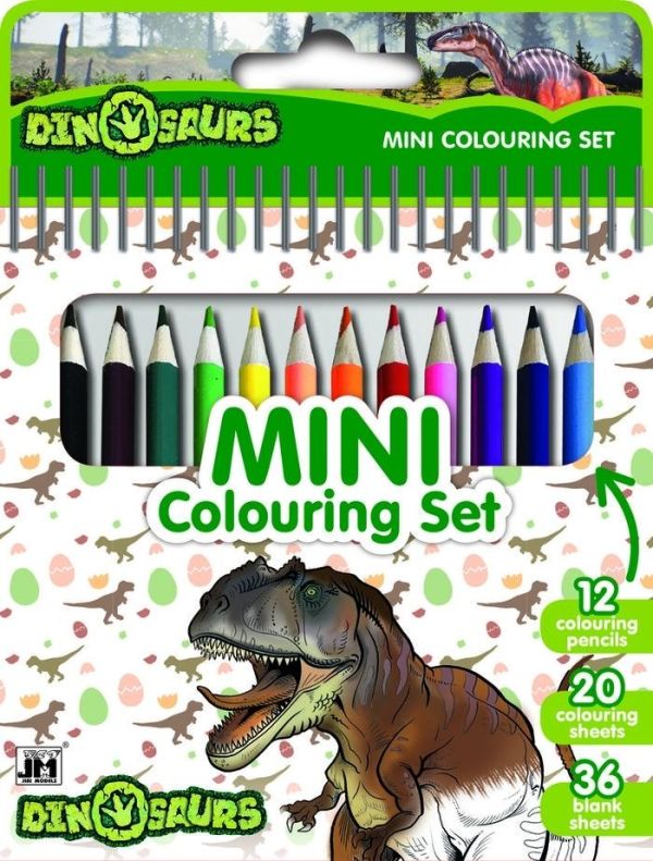 DINOSAURIOS MINI LIBRO CON LÁPICES