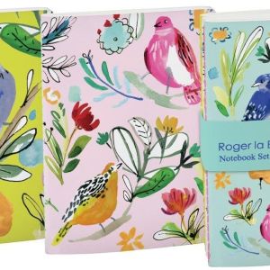 TRIO CUADERNOS A6 BIRD LIFE BLUE