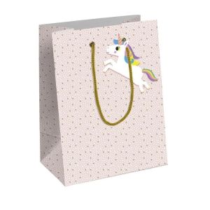 BOLSA REGALO MEDIANA ESTRELLAS UNICORNIOS