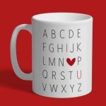 TAZA ENAMORADOS ALPAHABET OF LOVE