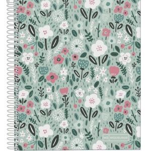 CUADERNO A 5 ANILLAS MINT FLOWERS