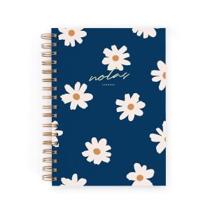 CUADERNO A5 FLORAL NAVY