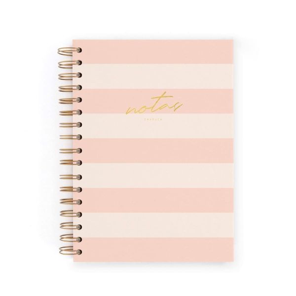 CUADERNO A5 RAYAS PINK