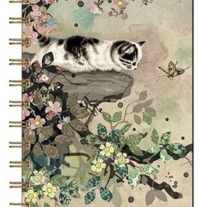 CUADERNO NOTAS ESPIRAL BUG ART GATO FLORES