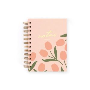 CUADERNO MINI TULIPANES PINK PUNTOS