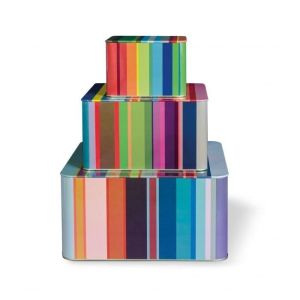 JUEGO DE CAJAS DE HOJALATA STRIPES