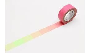 MASKING TAPE FLUORESCENT GRADATION PINK X GREEN