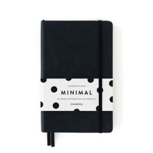 CUADERNO MINIMAL NEGRO RAYAS