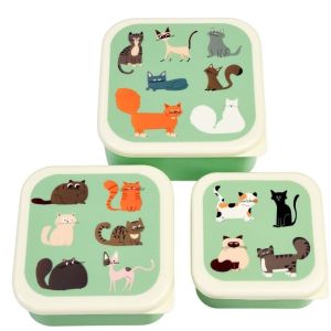 SET DE 3 CAJAS ALMUERZO NINE LIVES