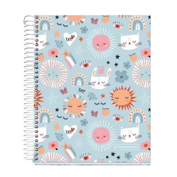 CUADERNO ANILLAS A5 CUADROS SUN VIBES