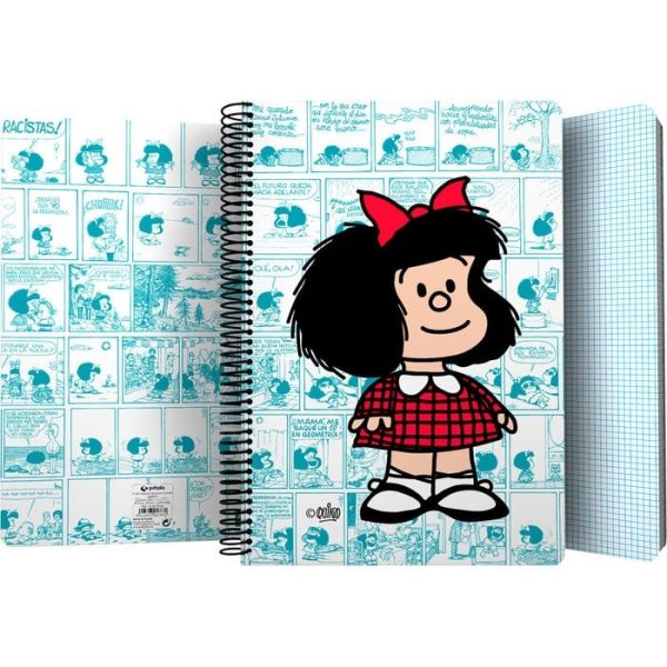 CUADERNO CUADRO 4MM PP FOLIO 80H 90GR MAFALDA 23 VIÑETAS