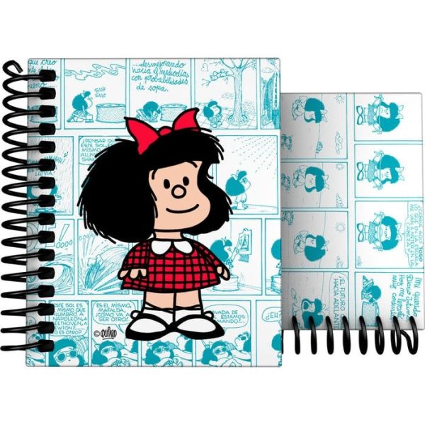 CUADERNO FORRADO A7 CUADRO 5MM MAFALDA 23 VIÑETAS