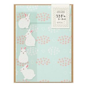 SET DE CARTAS CON PEGATINAS RABBIT