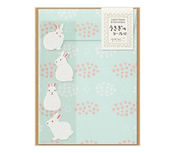 SET DE CARTAS CON PEGATINAS RABBIT