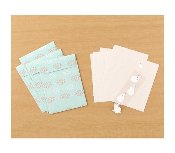 SET DE CARTAS CON PEGATINAS RABBIT