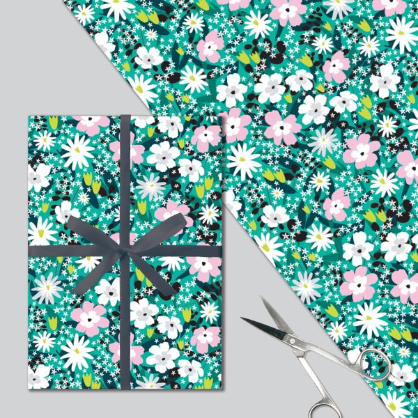 PAPEL VERDE FLORAL RACHEL ELLEN