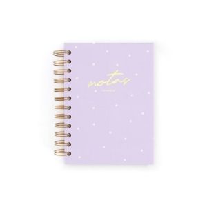 CUADERNO MINI LILA.PUNTOS