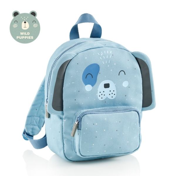 MOCHILA GUARDERIA INFANTIL CON BOLSILLO WILD PUPPIES PERRO