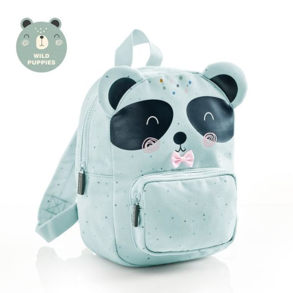 MOCHILA GUARDERIA INFANTIL CON BOLSILLO WILD PUPPIES PANDA