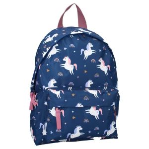 MOCHILA INFANTIL UNICORNIO RAINBOW AZUL