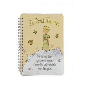 CUADERNO ANILLAS A5 EL PRINCIPITO PLANETA RELIEVE Y BRILLO