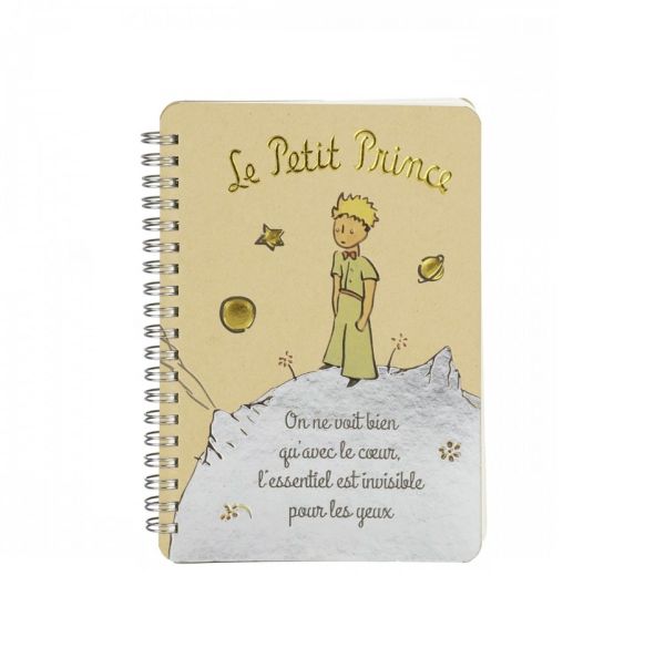 CUADERNO ANILLAS A5 EL PRINCIPITO PLANETA RELIEVE Y BRILLO