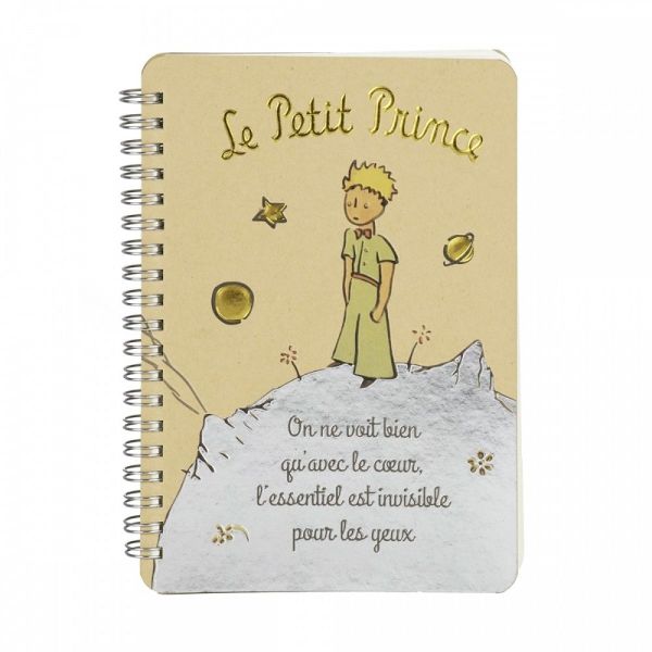 CUADERNO ANILLAS A5 EL PRINCIPITO PLANETA RELIEVE Y BRILLO