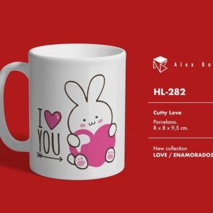 TAZA ENAMORADOS I LOVE YOU RABBIT