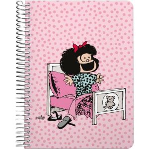 CUADERNO 80 HOJAS CUADROS MAFALDA MORNING