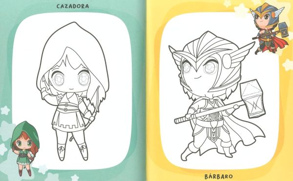 COLOREA PERSONAJES MANGA ESTILOS CHIBI Y KAWAII