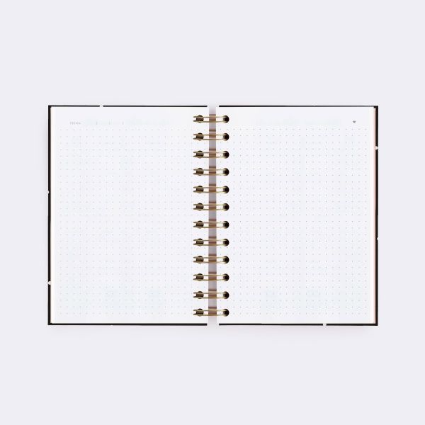 CUADERNO MINI NEGRO. PUNTOS